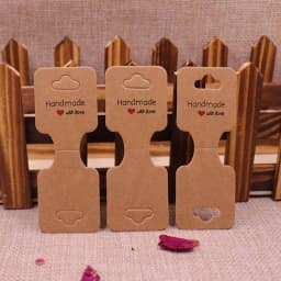 New 50pcs/lot 3.5*9cm New Necklace Card Pendant/Hair Clicp DIY Necklace Card Custom Logo Jewelry Card 300gsm Paper Cardboard
