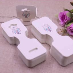 New 50pcs/lot 3.5*9cm New Necklace Card Pendant/Hair Clicp DIY Necklace Card Custom Logo Jewelry Card 300gsm Paper Cardboard