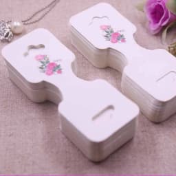 New 50pcs/lot 3.5*9cm New Necklace Card Pendant/Hair Clicp DIY Necklace Card Custom Logo Jewelry Card 300gsm Paper Cardboard