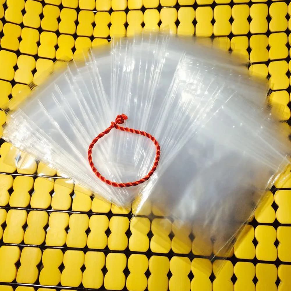 11* White Thick Mini Ziplock Bag 100pcs/pack, Clear Big to Small ZIP Bag Plastic Sealed Bags Waterproof, Jewelry Packing Display