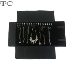 Necklace Storage Bag Jewelry Nylon Roll Organizer Bag Velvet Bracelet Carrying Display Holder Jewelry Business Pouch