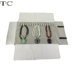 Necklace Storage Bag Jewelry Nylon Roll Organizer Bag Velvet Bracelet Carrying Display Holder Jewelry Business Pouch