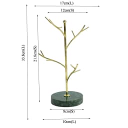 Luxury Marble Metal Jewelry Display Stand European Style Light Necklace Ring Bracelet Earring Jewellery Storage Display Props