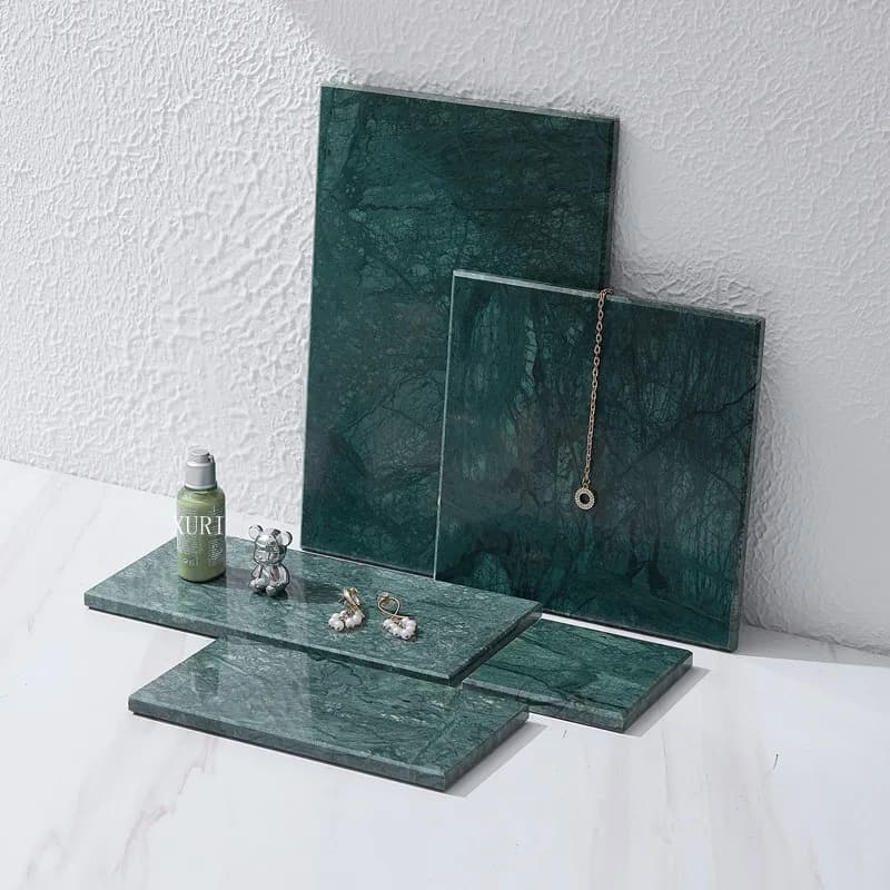 Luxury Marble Metal Jewelry Display Stand European Style Light Necklace Ring Bracelet Earring Jewellery Storage Display Props