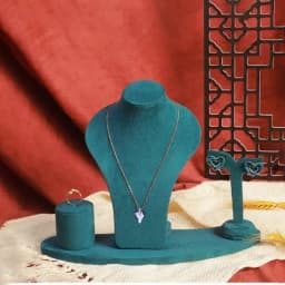 4Pcs/Set Mannequin Bust Jewelry Display Stand Luxury Necklace Ring Earrings Decorative Rack for Stores Use