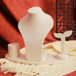 4Pcs/Set Mannequin Bust Jewelry Display Stand Luxury Necklace Ring Earrings Decorative Rack for Stores Use