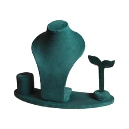 4Pcs/Set Mannequin Bust Jewelry Display Stand Luxury Necklace Ring Earrings Decorative Rack for Stores Use
