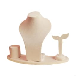 4Pcs/Set Mannequin Bust Jewelry Display Stand Luxury Necklace Ring Earrings Decorative Rack for Stores Use