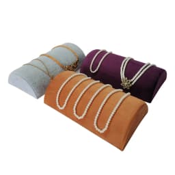 Velvet Jewelry Organizer Display Stand Window Counter Semicircle Shape Bracelet Storage Plate Necklace Pendant Quality Organizer