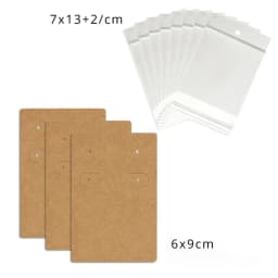 50Pcs 6x9cm Necklace Earring Jewelry Display Paper Card With Or Without Bags Wholesale Packaging Personalized Customized Service
