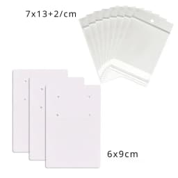 50Pcs 6x9cm Necklace Earring Jewelry Display Paper Card With Or Without Bags Wholesale Packaging Personalized Customized Service