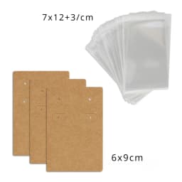 50Pcs 6x9cm Necklace Earring Jewelry Display Paper Card With Or Without Bags Wholesale Packaging Personalized Customized Service