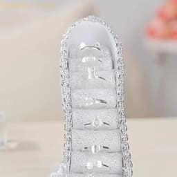 Elegant High Heel Jewelry Organizers Display Stand Fabric Texture for Earrings Necklaces Rings and Accessories