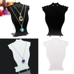 Plastic Mannequin Necklace Display Bust Stand Holder Jewellry Mannequin Bust Rack for Necklaces Pendant Earrings Display Shelf
