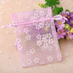 10pcs/Lot New Flower Organza Gift Bags 10x14cm 13x18cm 16x23cm Wedding Jewelry Gift Bag Candy Packaging Drawstring Pouches