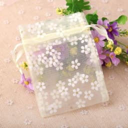 10pcs/Lot New Flower Organza Gift Bags 10x14cm 13x18cm 16x23cm Wedding Jewelry Gift Bag Candy Packaging Drawstring Pouches