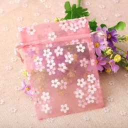 10pcs/Lot New Flower Organza Gift Bags 10x14cm 13x18cm 16x23cm Wedding Jewelry Gift Bag Candy Packaging Drawstring Pouches