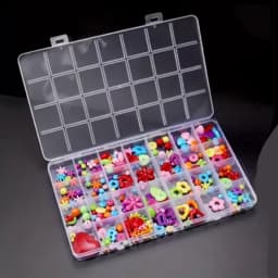 28 Grids Fixed-slot Transparent Plastic Storage Box for Jewelry Classification and Storage Compartments 22x13x1.1cm