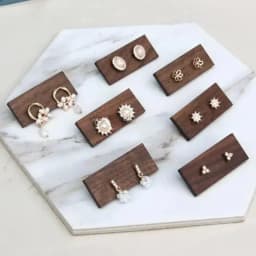 Wooden Earrings Jewelry Organizer Display Holder Stand Jewelry Holder Earrings Necklace Rack Display