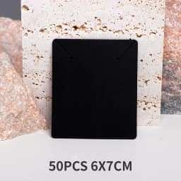 50PCS 6x7cm Blank Necklace Display Cards For Jewelry Earrings Holder Cardboard Small Businesses Packaging Supplies Wholesale