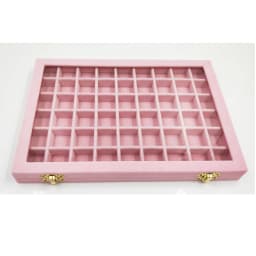 Velvet Large Jewelry Box Nail Art Decoration Display Box with Glass Lid Jewelry Small Accessories Storage Box Fashionable Sto...