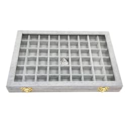 Velvet Large Jewelry Box Nail Art Decoration Display Box with Glass Lid Jewelry Small Accessories Storage Box Fashionable Sto...