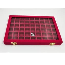 Velvet Large Jewelry Box Nail Art Decoration Display Box with Glass Lid Jewelry Small Accessories Storage Box Fashionable Sto...