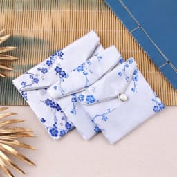 Chinese Brocade Jewelry Storage Bag Handmade Silk Embroidery Padded Small Zipper Tassel Jewelry Organizer Pouch Satin Gift Bag