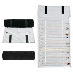 Travel Jewelry Necklace Display Holder Storage Bag Portable Chain Jewelry Roll Up Carrying Bag Case for Bracelet Gift Organizer