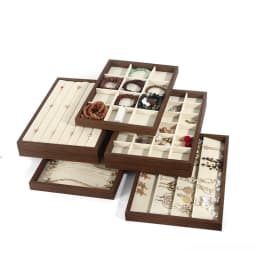 Walnut Jewelry Display Tray Retro Jewelry Props Ring Necklace Earring Organizer Tray for Home Garden Decoration