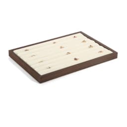 Walnut Jewelry Display Tray Retro Jewelry Props Ring Necklace Earring Organizer Tray for Home Garden Decoration