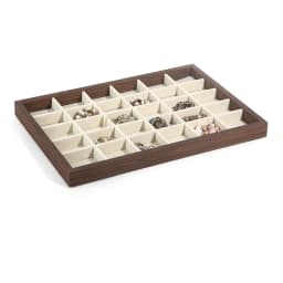 Walnut Jewelry Display Tray Retro Jewelry Props Ring Necklace Earring Organizer Tray for Home Garden Decoration