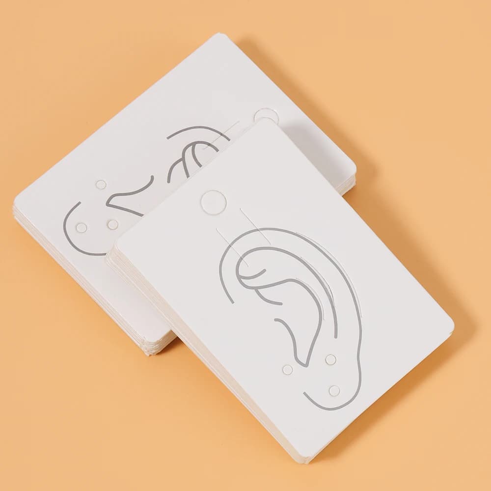 50pcs Earrings Jewelry Display Cards Kraft Paper Packing Tag for diy Jewelry Ear Bone Clip Nails Holder Hanging Retail Price Tag