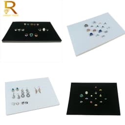 1pc Velvet Earring Jewelry Holder Soft Sponge Stud Organizer Store Counter Jewelry Pad Raiser Ring Storage Display Stand Sheet