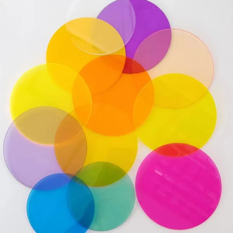4.5mm thick Round Acrylic Plate Jewelry Tray Colorful Display Organizer Sheets Perspex Round Disc Colorful Board