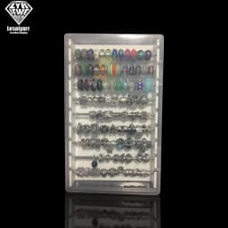 Acrylic Charm Bracelet Beads Display Tray Box with Cover Trollbeads Necklace Pearl Vintage Pandora Charms Storage Organizer Case