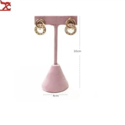 Jewelry Rack Display All Pink Velvet Cloth Window Necklace Ring Jewelry Display Props High-End Display Props Free Combination