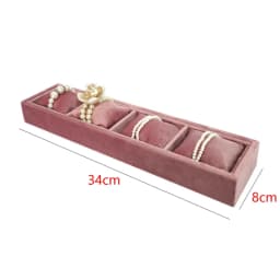 Jewelry Rack Display All Pink Velvet Cloth Window Necklace Ring Jewelry Display Props High-End Display Props Free Combination