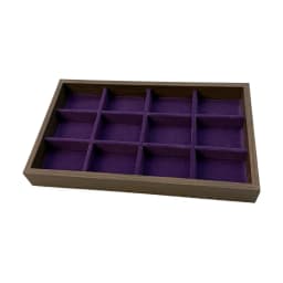 1 Pc, Walnut Wood Pattern Jewelry Box, Jewelry Tray, Suitable for Storing Necklaces, Rings, Earrings, and Ear Studs Color: Violet