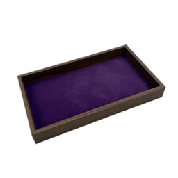 1 Pc, Walnut Wood Pattern Jewelry Box, Jewelry Tray, Suitable for Storing Necklaces, Rings, Earrings, and Ear Studs Color: Violet