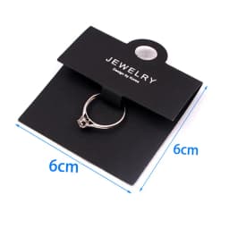 50pcs 6*6CM Jewelry Hang Tags Black White Kraft Paper Cards Label for Diy Jewelry Making Finger Ring Display Storage Holder Card