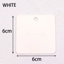 50pcs 6*6CM Jewelry Hang Tags Black White Kraft Paper Cards Label for Diy Jewelry Making Finger Ring Display Storage Holder Card
