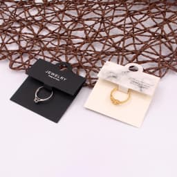 50pcs 6*6CM Jewelry Hang Tags Black White Kraft Paper Cards Label for Diy Jewelry Making Finger Ring Display Storage Holder Card