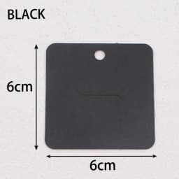50pcs 6*6CM Jewelry Hang Tags Black White Kraft Paper Cards Label for Diy Jewelry Making Finger Ring Display Storage Holder Card