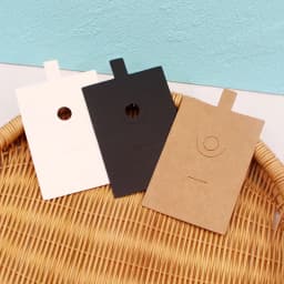 50pcs 6*6CM Jewelry Hang Tags Black White Kraft Paper Cards Label for Diy Jewelry Making Finger Ring Display Storage Holder Card