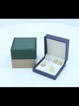 PU Leather Jewelry Packing Box Ring Earrings Necklace Bracelet Jewellery Display Storage Case For Wedding Engagement