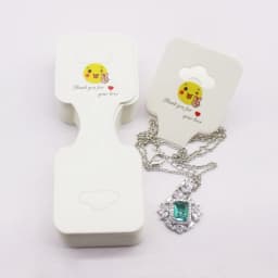 100 pcs 9x3.5cm Latest Printed Jewelry Necklace Bracelet Hang Tag Kraft Paper Folding Necklace Earring Set Packaging Card