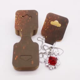 100 pcs 9x3.5cm Latest Printed Jewelry Necklace Bracelet Hang Tag Kraft Paper Folding Necklace Earring Set Packaging Card