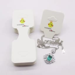 100 pcs 9x3.5cm Latest Printed Jewelry Necklace Bracelet Hang Tag Kraft Paper Folding Necklace Earring Set Packaging Card