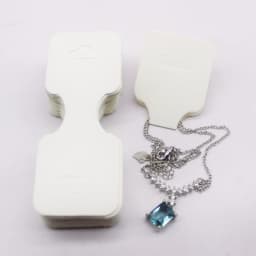 100 pcs 9x3.5cm Latest Printed Jewelry Necklace Bracelet Hang Tag Kraft Paper Folding Necklace Earring Set Packaging Card